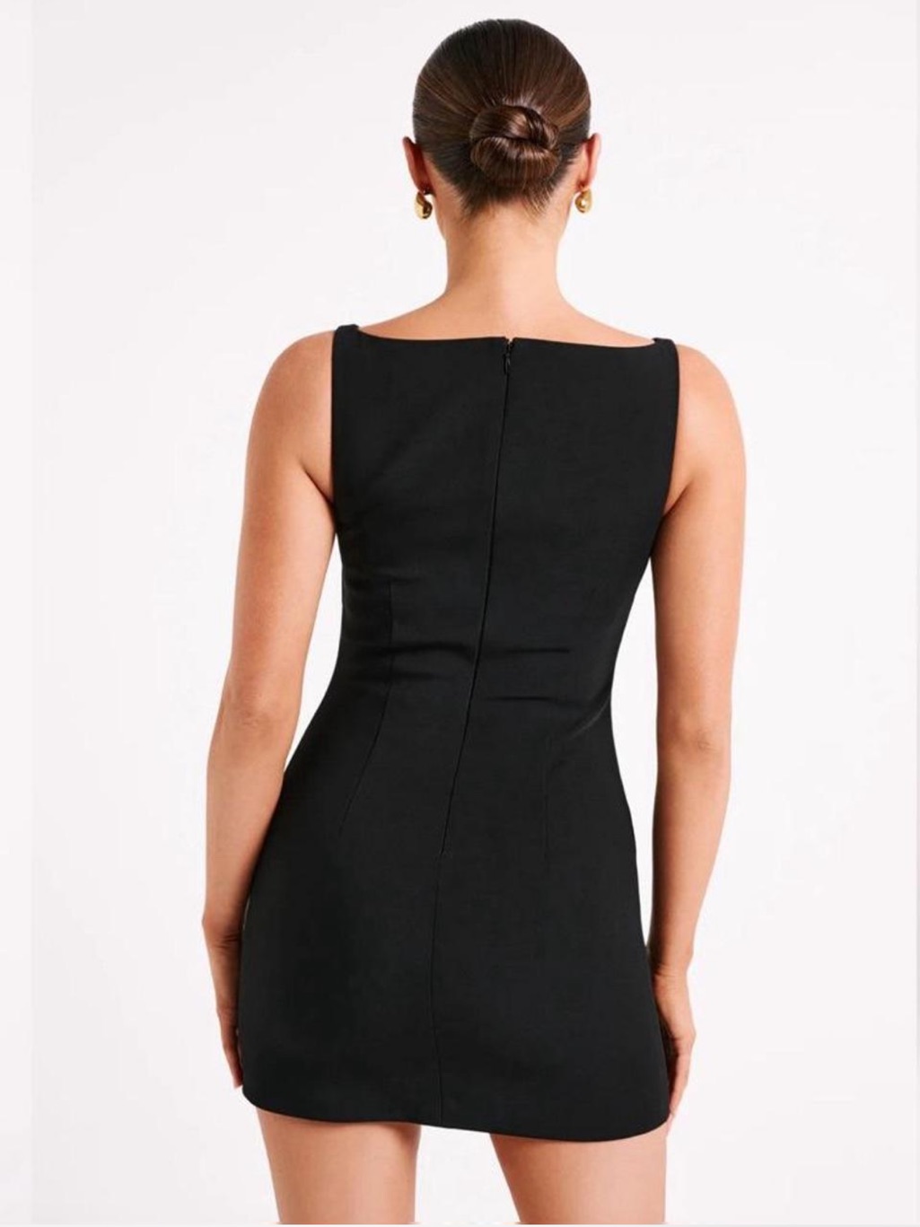 Meshki Women's Classic Black Suiting Dress